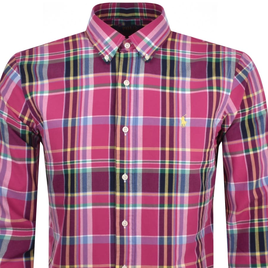 Ralph Lauren Check Shirt Pink Mainline Menswear